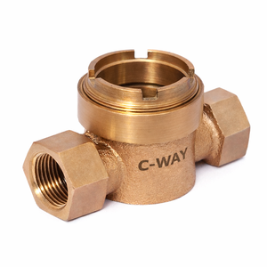 Brass Check Valve Inline Flow Indicator Threaded Pipe Valve Sight Glass Manual OEM <b>PTFE</b> Sealing for Industrial Fluid Systems - Product Image 2