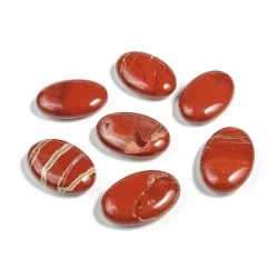Cabujón de Piedra de Jaspe Rojo Natural, Cristal de Sanación Reiki, Gema de Manifestación para Joyería, Forma Ovalada, 1 Pieza - Product Image 2