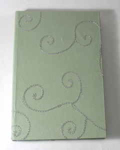 Best Selling Handmade Recycled Cotton Paper With Script Silver Embroidery Cover Ldeal For Weddings & Valentine <b>Day</b> Notebook - Product Image 1