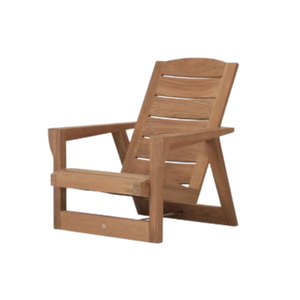 เก้าอี้อาบแดดไม้สักสำหรับกลางแจ้ง รุ่น Adirondack พร้อมที่นั่งแบบระแนงและที่วางแขน เหมาะสำหรับพักผ่อนในสวน โรงแรม และวิลล่า - Product Image 2
