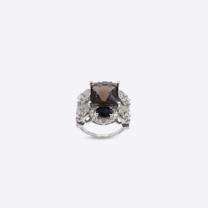 Bague en argent sterling 925 avec quartz rose naturel, plaqué rhodium, bijoux fins OEM ODM - Product Image 2