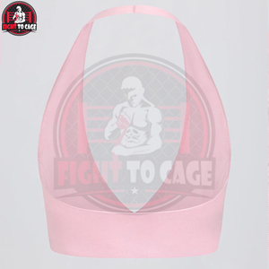 Top Quality Unique V-Neck Style Light Pink Solid Color With Own Logo Best Supplier Women Wear Simple Halter Neck Sports <b>Bra</b> - Product Image 5