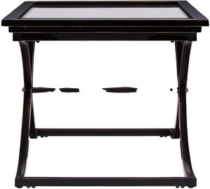 Table d'appoint moderne en métal et en verre pour le thé et le café pour la maison, l'hôtel, le salon, la chambre à coucher, meubles en bois tendance pour l'extérieur - Product Image 3