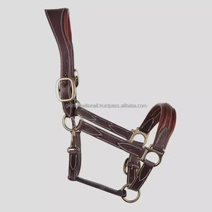 Accesorios de equitación de calidad superior, venta al por mayor, cabestro de caballo de cuero genuino ecuestre, cuello de cabeza, cabestros equinos acolchados - Product Image 4