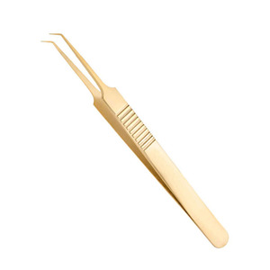 Pinzas Curvas y Rectas de Acero Inoxidable de Alta Calidad, Pinzas Doradas para Extensión de Pestañas, Pinzas para Extensión de Volumen - Product Image 1