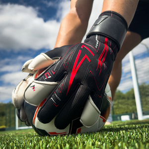 Guantes de portero de fútbol profesionales para adultos de látex, antideslizantes, con protección para los dedos, de goma PU, silicona, gel, agarre tipo gecko - Product Image 5