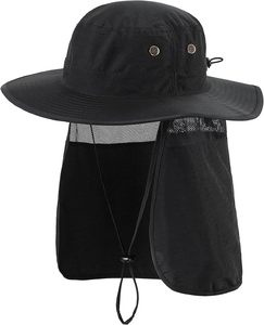 Unisex Quick Dry Summer Fisherman <b>Hat</b> Foldable Nylon Boonie Bucket Cap Neck Flap Oxford Canvas 54-56CM Four Seasons Laminated - Product Image 6