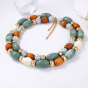 Colorful Resin Beaded <b>Necklace</b> Unique Artistic Design Fashion Jewelry <b>Statement</b> Piece for Festivals Parties and Events - Product Image 5