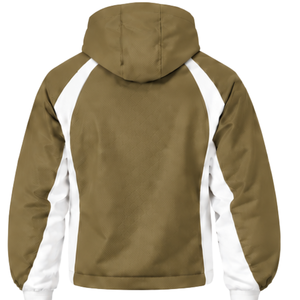 Conjunto Deportivo con Capucha Color Caqui y Blanco, Chaqueta con Cierre Completo, Pantalones Rectos, Uniforme Deportivo Personalizado para Entrenamiento, Dos Piezas - Product Image 4