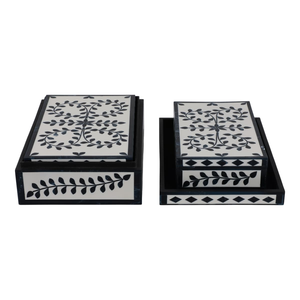 Cajas de Almacenamiento Decorativas de Madera Hechas a Mano con Incrustaciones de Hueso Indio de Primera Calidad al por Mayor - Product Image 4
