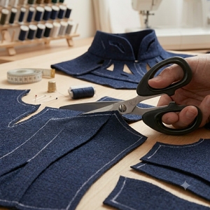 Ciseaux textiles ergonomiques en acier inoxydable de 5 pouces pour la couture et la mercerie - Product Image 1