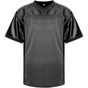 Wholesale Customized Breathable Short Sleeve V-<b>neck</b> Regular Fit Football Rugby Jersey Mesh American Football <b>Fans</b> - Product Image 2