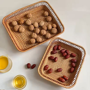 Vente en gros Plateau de Service en Rotin Fait Main Durable Écologique Centre de Table pour Café Hôtel et Magasin de Détail Fourniture - Product Image 1