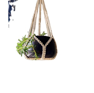 No Tassel Original Full Handmade Macrame Plant Hanger Crochet Customized Macrame Plant Hanger for <b>Wall</b> and Window Decoration - Product Image 1