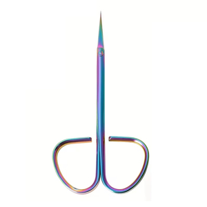 Ciseaux à cuticules professionnels avec logo personnalisé, fabrication OEM/ODM, vente en gros, ciseaux à manucure incurvés en acier inoxydable avec poignées en acier - Product Image 1