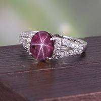 Bague étoile rubis, bague pour femme, bague faite à la main, bague en argent sterling 925, bague étoile rubis Lindy, bague personnalisée, cadeau pour elle