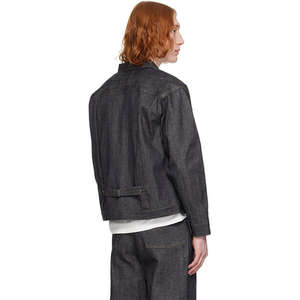 OEM Custom Patch Pocket Non-stretch Cotton Raw Selvedge Mens Denim <b>Jacket</b> - Product Image 3