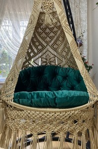 Garden <b>Macrame</b> Swing,<b>Macrame</b> Swing chair,Hanging Chair,<b>Macrame</b> Handmade Swing,Boho Hammock - Product Image 2