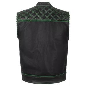 Gilet de moto en cuir pour homme, style urbain, respirant, pour l'extérieur, personnalisable OEM 2026 - Product Image 3
