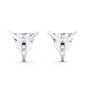 REYES Classic Design 925 Sterling <b>Silver</b> Moissanite Screw Back <b>Stud</b> Earrings in 14K White Gold Wedding Gift Fine Jewelry - Product Image 4