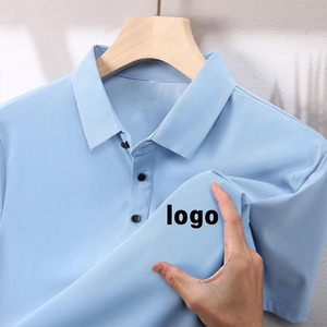 High Quality Men's Short Sleeve Polo Shirts Quick Dry Stripe Prints with Button Decoration Quality Fabric and Silk Size XL - Product Image 1