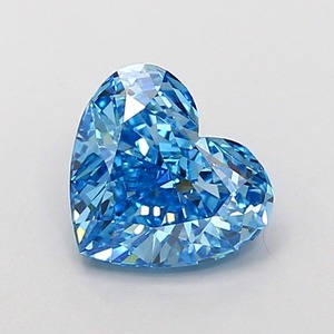 Diamant de laboratoire CVD bleu vif fantaisie, taille cœur modifiée, 1,16 carat, clarté VVS2, polissage excellent, pierre précieuse de luxe haut de gamme - Product Image 1
