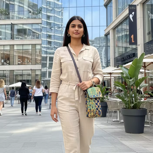 กระเป๋าสะพายข้างโบฮีเมียนรอยัล แพทช์เวิร์ค ฟิวชั่น กำมะหยี่ ปิดด้วยแม่เหล็ก เป็นมิตรกับสิ่งแวดล้อม หรูหรา ดีไซน์ทันสมัย นุ่มนวล ขนาดมินิ - Product Image 2