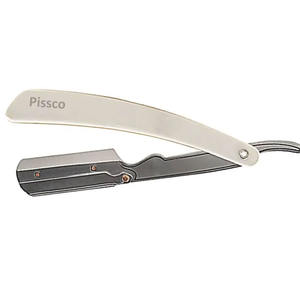Navaja de afeitar plegable de acero inoxidable Pissco de fábrica directa, herramienta de afeitado profesional para barbería - Product Image 5