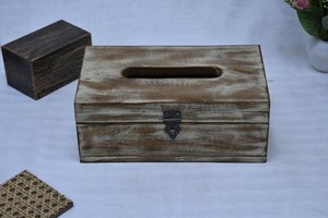 Factory Wholesale Cheap Wooden Dryer Sheet Holder Flip <b>Lid</b> Carbonized Paulownia Wood Tissue <b>Box</b> for Home <b>Decor</b> - Product Image 5