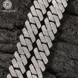 Collier pour homme en moissanite Charm Jewells, plaqué or 14 carats, chaîne à maillons style hip-hop, coupe brillante, boule en argent, certifié IGI, idéal pour les fêtes - Product Image 5