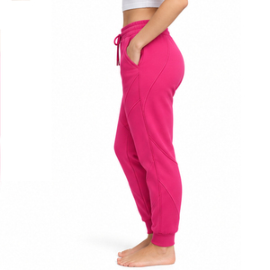 Pantalons de jogging pour femmes en coton brossé, pantalons d'entraînement, fabrication OEM ODM, vêtements de sport en gros, fabricant de vêtements de sport - Product Image 4
