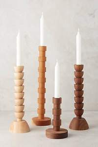 Portavelas de Madera, Decoración Elegante para Dormitorio y Sala de Estar con Farol de Madera Rústico y Soporte para Frascos - Product Image 2