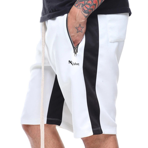 Custom Men's Running Black <b>Shorts</b> Double Striped Track <b>Short</b> in <b>White</b> and Black Jogging Training - Product Image 6