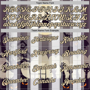 Hooded <b>Sweatshirt</b> Men <b>Halloween</b> Ghost Pattern Sublimation Print Casual Autumn Wear Yellow Brown Design Regular Fit - Product Image 6