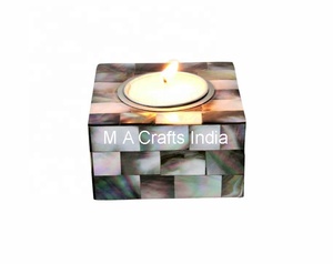 Indian Manufacturer Handmade Mother Of Pearl Bone Inlay Wood Bakhoor Incense Burner Box Candle Holder with affordable rate