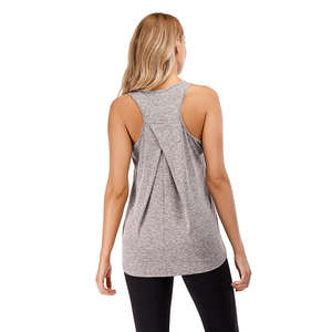 Wholesale Womens Custom Short Button Gym Yoga Tank <b>Top</b> Athletic Activewear Sleeveless Workout Running <b>Vest</b> - Product Image 5