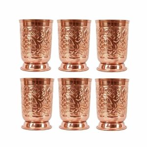 Copper tumblers wide opening easy sip <b>cups</b> ayurvedic health drinkware eco <b>reusable</b> durable for convenient home use - Product Image 4