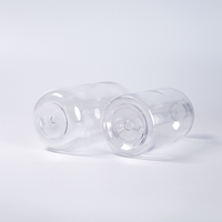Bouteilles de jus en plastique PET transparent personnalisées avec bouchons, contenants de boisson vides de 180 ml/200 ml/350 ml avec couvercle en aluminium