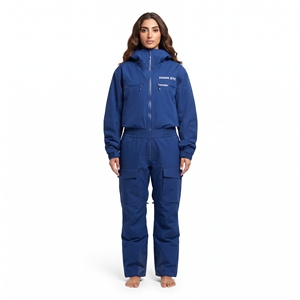 ชุดจั๊มสูทสกีกันน้ำสำหรับผู้หญิง ยี่ห้อฮอว์คอาย มีฮู้ด ปิดด้วยซิป สีน้ำเงิน สำหรับใส่เล่นหิมะ - Product Image 1