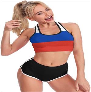 High Quality Women's Active Wear <b>Backless</b> Crop <b>Sports</b> <b>Bra</b> Wholesale Simple Halter Neck Design Plus Size Available Made Pakistan - Product Image 3