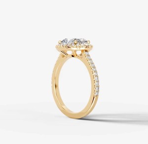 Anillo de Lujo con Moissanita Corte Esmeralda, Certificado, Plata de Ley 925, Chapado en Oro Amarillo, Anillo de Compromiso, Boda, Aniversario, Nupcial - Product Image 2