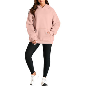 Sweats à capuche surdimensionnés de qualité supérieure pour femmes, décontractés, à épaules tombantes, pour la saison hivernale, avec logo personnalisé, sweats à capuche élégants pour femmes - Product Image 5