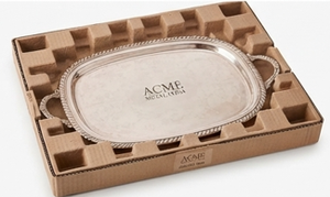 Deluxe Polished Metal Serving <b>Tray</b> With Rope Edge And Handles <b>Large</b> Size Antique Food <b>Tray</b> Perfect Home Accessories Wedding - Product Image 5