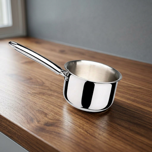Trending Stainless Steel Triply Saucepan 22cm Premium 304 Grade Cooking <b>Pot</b> with Durable Design for Modern Kitchens <b>and</b> Everyday - Product Image 4