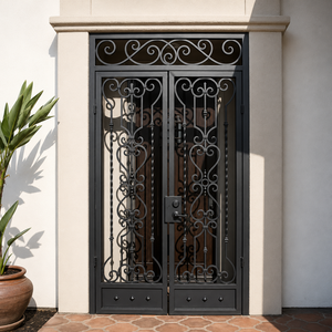 Mejore su hogar con puertas de hierro forjado de primera calidad: puertas de hierro personalizadas de lujo y puertas de acero modernas diseñadas para una seguridad máxima. - Product Image 2