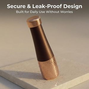 Pure Copper Royal Hammered Water <b>Bottle</b> Free & Leakproof Tamba <b>Bottle</b> | Ayurvedic Drinking Water <b>Bottle</b> for - Product Image 2