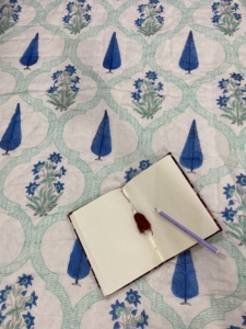 Handmade Block Printed Cotton Kantha <b>Quilt</b> Bohemian Style Floral Pattern All-Season Home Decor Blanket - Product Image 3