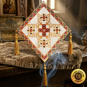 Vestimenta Litúrgica Personalizable con Diseño de Cruz Roja y Laurel, Bordada a Mano en Oro para Sacerdotes Ortodoxos - Product Image 6