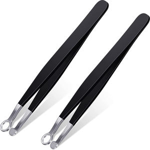 Pinzas para Vello Nasal y Recortador de Cejas de Acero Inoxidable de 2 Piezas con Punta Puntiaguda DANTRIC IMPLANTS T-005 para un Recorte Duradero - Product Image 1