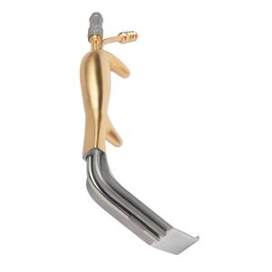 High Quality JIMED SURGICAL Stainless Steel Fiber <b>Optic</b> Breast Retractor Gold Handle Reusable for Manual Plastic <b>Instruments</b> - Product Image 1